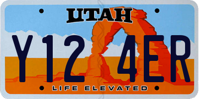 UT license plate Y124ER