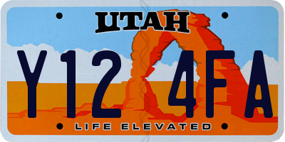 UT license plate Y124FA