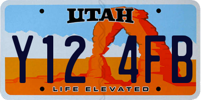 UT license plate Y124FB