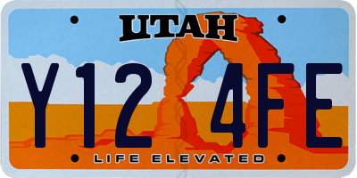 UT license plate Y124FE