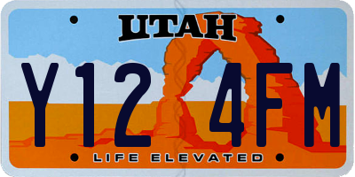 UT license plate Y124FM