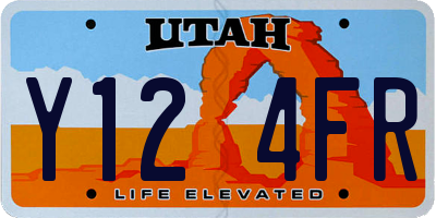 UT license plate Y124FR