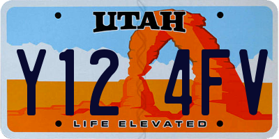 UT license plate Y124FV