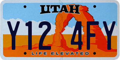UT license plate Y124FY
