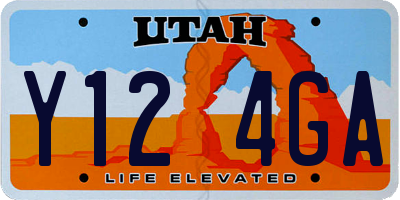 UT license plate Y124GA