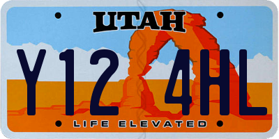 UT license plate Y124HL