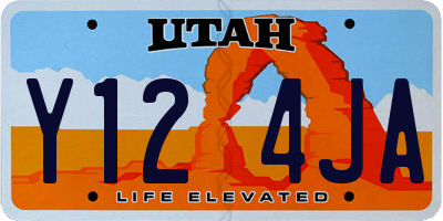 UT license plate Y124JA