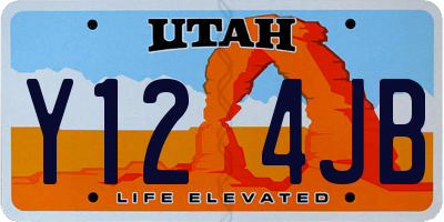 UT license plate Y124JB
