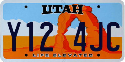 UT license plate Y124JC
