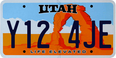 UT license plate Y124JE