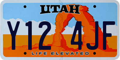 UT license plate Y124JF