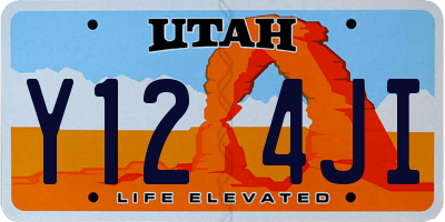 UT license plate Y124JI