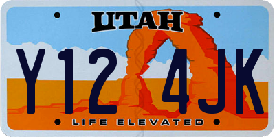 UT license plate Y124JK