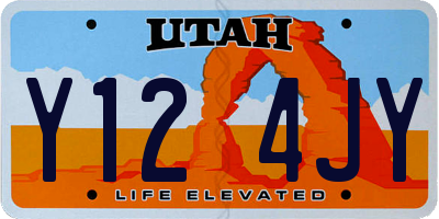 UT license plate Y124JY