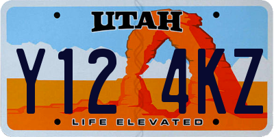 UT license plate Y124KZ