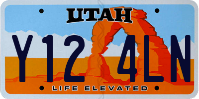UT license plate Y124LN