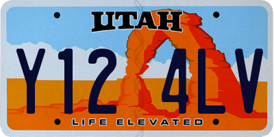 UT license plate Y124LV