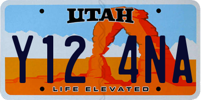 UT license plate Y124NA