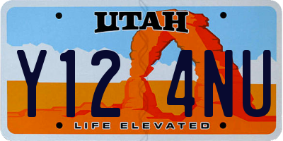 UT license plate Y124NU