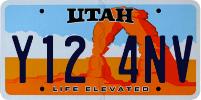 UT license plate Y124NV