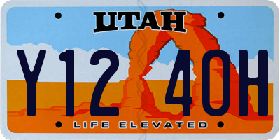 UT license plate Y124OH