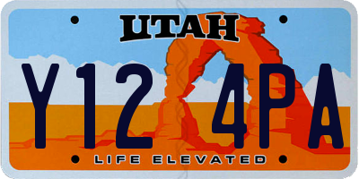 UT license plate Y124PA