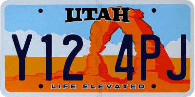 UT license plate Y124PJ