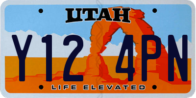 UT license plate Y124PN