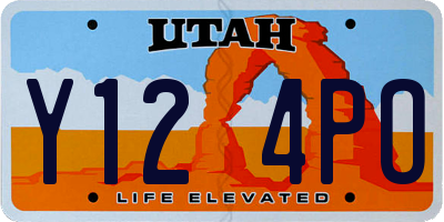 UT license plate Y124PO