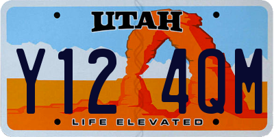 UT license plate Y124QM