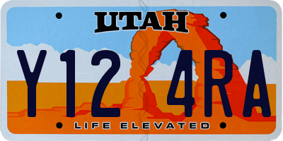 UT license plate Y124RA