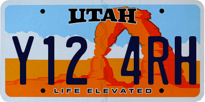 UT license plate Y124RH