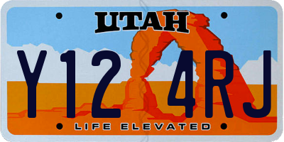UT license plate Y124RJ