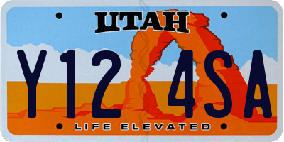 UT license plate Y124SA