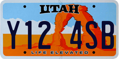 UT license plate Y124SB