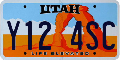 UT license plate Y124SC