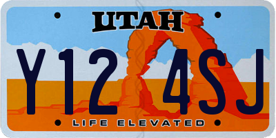 UT license plate Y124SJ