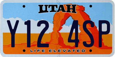 UT license plate Y124SP