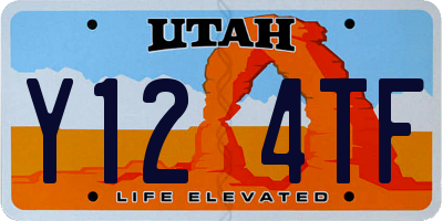 UT license plate Y124TF