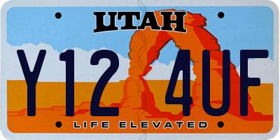 UT license plate Y124UF