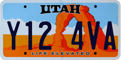 UT license plate Y124VA