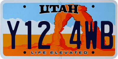 UT license plate Y124WB