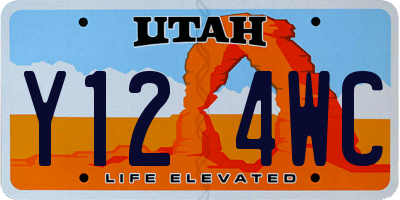 UT license plate Y124WC