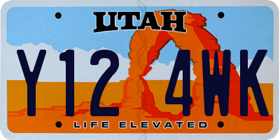 UT license plate Y124WK