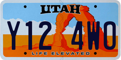 UT license plate Y124WO