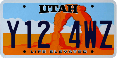 UT license plate Y124WZ
