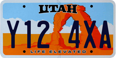 UT license plate Y124XA