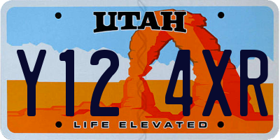 UT license plate Y124XR