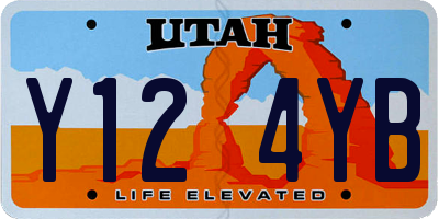 UT license plate Y124YB