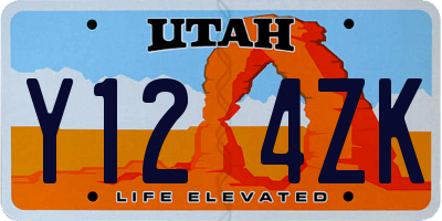 UT license plate Y124ZK
